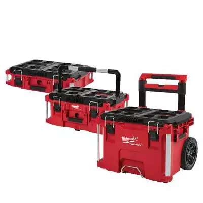 Milwaukee 48-22-84PKIT PACKOUT Heavy Duty Polymer Tool Box Combo Kit • $308.94