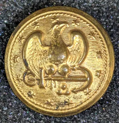 * Antique Civil War 23 Mm Brass US Navy Union Officer Button • $13.50