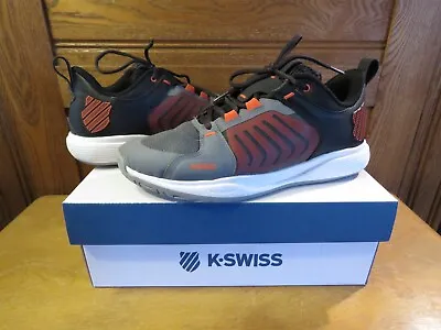 K-SWISS Ultrashot Team Gray Running Shoes MEN'S SIZE 10.5 - NEAR MINT IN BOX • $19.95