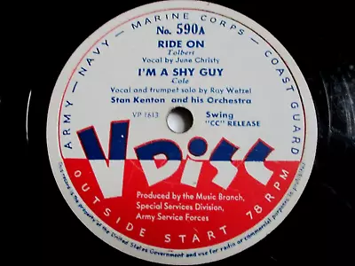 $6.99 • Buy World War II V-Disc 78 RPM Record #590 Stan Kenton & More