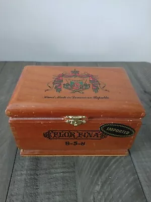 A Fuente CIGAR BOX FLOR FINA 8-5-8 Natural  6 3/4 X 4 X 4 In. Handmade • $6.38