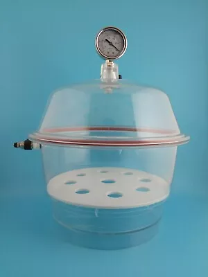 $119 • Buy Vacuum Desiccator 2 Sizes Dual Inlets And Valves With Vacuum Gauge And Indicator