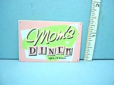 Miniature  Mom's Diner  Advertising Sign LaRocco 1/12th Sc • $4.50