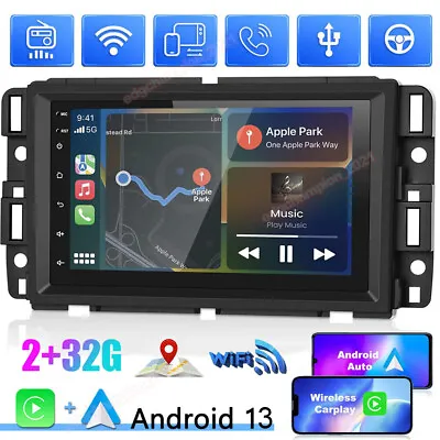 7  Android 13.0 Car Radio Stereo Apple Carplay GPS For GMC Chevrolet Chevy Buick • $106.81