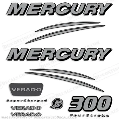 Fits Mercury Verado 300hp Decal Kit - Custom Silver • $124.95