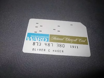 Vintage MONTGOMERY WARD CREDIT Charge National Chargall  CARD • $19.99