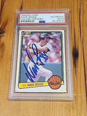 1983 Donruss Wade Boggs #586 AUTO SIGNED PSA/DNA *RC* *HOF* • $74.99