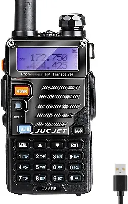£26.99 • Buy JUCJET Walkie Talkie VHF/UHF Long Range Dual Band Ham 2 Way Radio USB Uv-5r
