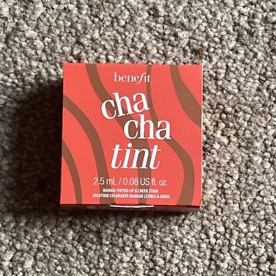 £4.99 • Buy BENEFIT Cha Cha Tint Mango-Tinted Lip & Cheek Stain 2.5ml Brand New & Boxed