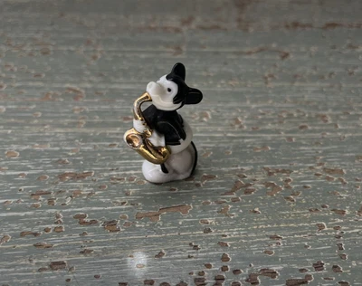 $48 • Buy C 1930s Germany Mickey Mouse Porcelain Bisque Figure Saxophone Band Orchestra 