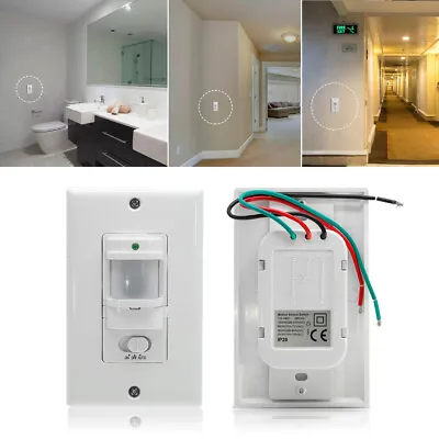 Motion Sensor Light Switch Infrared Motion Activated Wall Switch Auto On/Off • $13.69