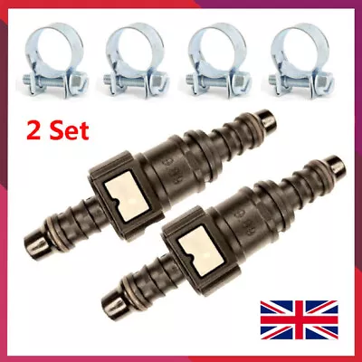 Car Fuel Line Hose Pipe Coupler Quick Release Male & Female Connector 9.89mm UK • £8.69