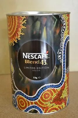 Nescafe Blend 43 TIN Ltd Edition J DONOVAN Kuka Yalanji Aboriginal   Rare 1kg  • $49.99