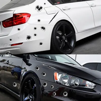 $6.63 • Buy Bullet Holes Decals Car Funny Prank Fake Bullets Scratch Hole Vinyls Stickers