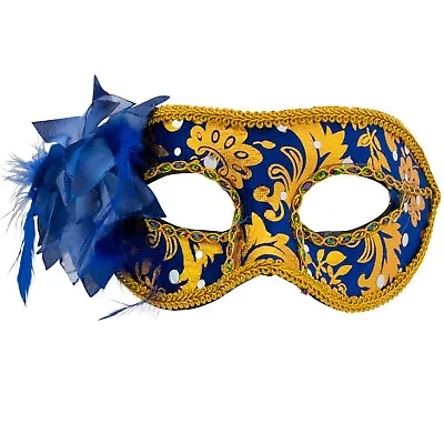 WOMENS Masquerade MASKS | VENETIAN Floral Face Masks | Fancy Dress PROM BALL • £6.99