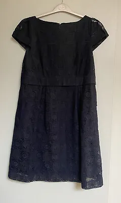 £19.99 • Buy Jesire Black Nylon Fully Lined Crochet Look Lace Formal Party Business Dress