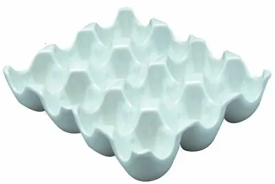 £2.99 • Buy White Porcelain Egg Holder For 12 Eggs Kitchen Storage