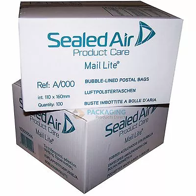 100 Mail Lite White Mailing Padded Postal Bags A/000 110MM X 160MM Envelopes • £14.68