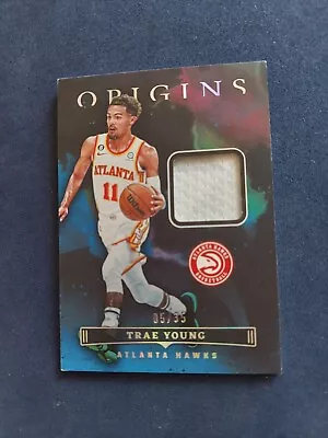 TRAE YOUNG 2022-23 Panini Origins Blue Game Used Jersey Patch #05/35 Atlanta  • $19.99