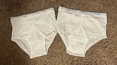 $9.99 • Buy Size 38 Jockey Classic Full Rise Briefs 2  Pair Underwear Y Front  White