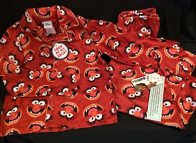 New Disney Store Muppet Animal Red Kids Toddler Pajamas PJ 2 Piece Shirt Pants • $28.95