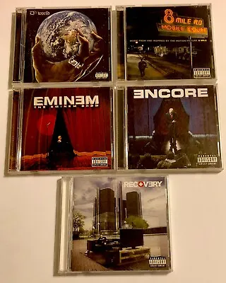 Eminem Cd Lot (5) Encore The Eminem Show Recovery D12 World 8 Mile Dr Dre • $29.99