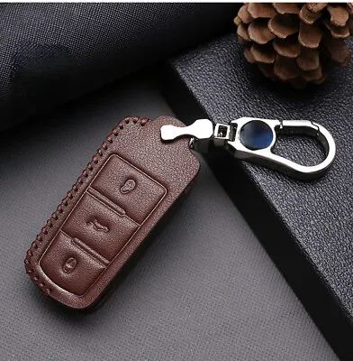 $22.09 • Buy Leather Remote Key Case Cover Holder Shell For Volkswagen CC Phaeton Polo Bora