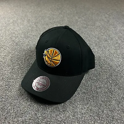 Golden State Warriors Cap Hat Black Adjustable Fit Snapback Mitchell & Ness Mens • $10.97