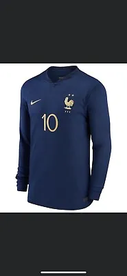 NIKE KYLIAN MBAPPE FRANCE LONG SLEEVE HOME JERSEY FIFA WORLD CUP 2022 Size Small • $500