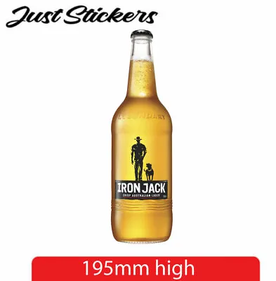 IRON JACK Beer Bottle Car Sticker Decal  Man Cave Sticker  Bumper Sticker Frid • $4.35