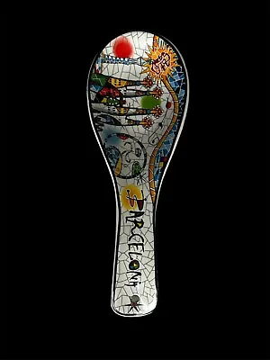 Colorful Kitchen Ceramic Spoon Rest Hand Painted BARCELONA GAUDÍ • £25