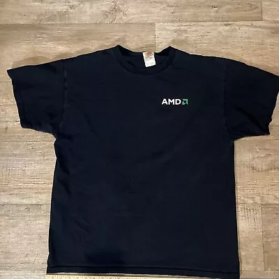 Vintage AMD Athlon Shirt XL Tech “Power Me Up” PC Technology 90s Ships Fast • $21
