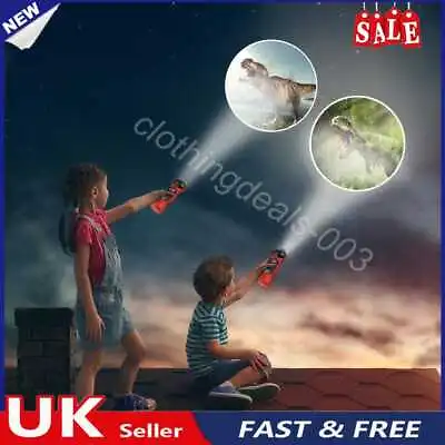 £6.71 • Buy Dinosaur Pattern Torch Projector Flashlight Children Kids Educational Toys UK