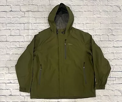 Cabelas Gore Tex Rain Jacket Mens Size 3XL Full Zip Hooded Green • $59.99