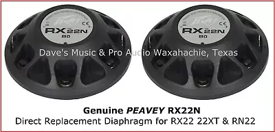 Two Genuine Peavey 03617300 RX22N Diaphragm Kits Ships FREE To ALL US Zips • $119.98