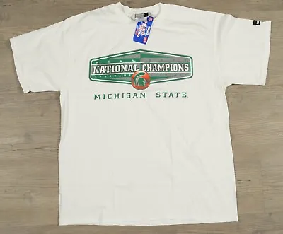 Michigan State Spartans 2000 NCAA National Basketball Champions T-Shirt NEW LARG • $9.95