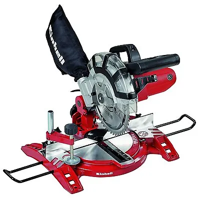 EINHELL Compound Mitre Chop Saw Rotating Table Angle Cut Dust Bag 1400 W 14kW • £85.49