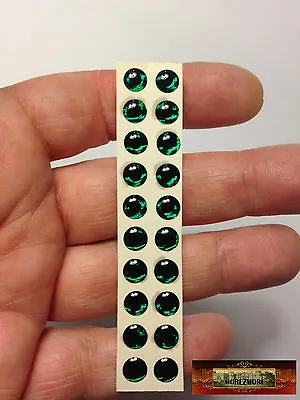 M01394-FS MOREZMORE 20 3D Eye Stickers Puppet Doll Iris Mini Eyeball 6mm GREEN • $6.37