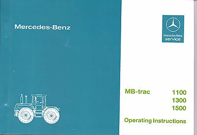 MB-trac 443 1100 1300 1500 Factory Operating Instruction Manual - NEW • £35