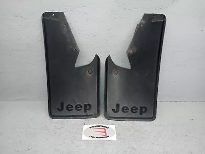 Jeep Cherokee XJ 84-96 OEM Mopar Rear Mud Flap Splash Guard Pair W/ Brackets • $149.99