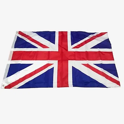 Grendle 5X3FT Union Jack Large Flag Brass Eyelets Stitched Edge UK Great Britain • £3.25