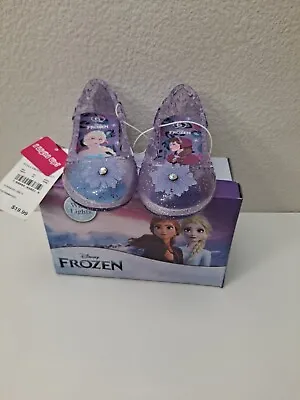 Disney Frozen Ana And Elsa Light Up Shoes Size 6 For Toddler Girls  • $12