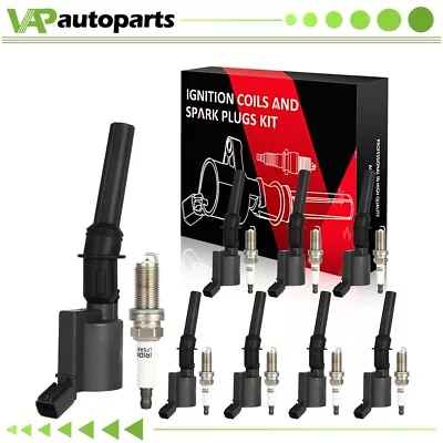 8 Ignition Coil & Spark Plugs For Ford F-150 Expedition 4.6L 5.4L V8 DG508 SP479 • $54.99