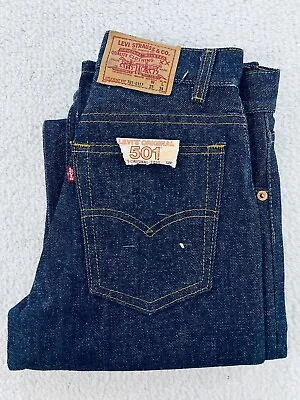 Deadstock Vintage Levis 701 Student Fit 501 Denim Jeans 70s 80s Size 25x34 • $107.99