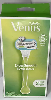 Gillette Venus Extra Smooth - 5 Blades - 2 Cartridges - 1 Razor • $9.99