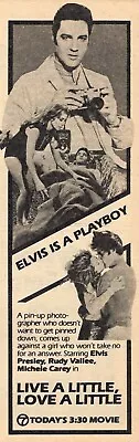 1978 TV MOVIE AD ~ ELVIS PRESLEY In LIVE A LITTLE LOVE A LITTLE Michele Carey • $5.99