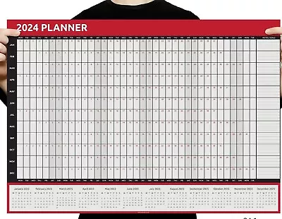 £3.29 • Buy 2024 A1 - A2 - A3 Full Year Wall Planner Calendar Home Office Work JAN - DEC