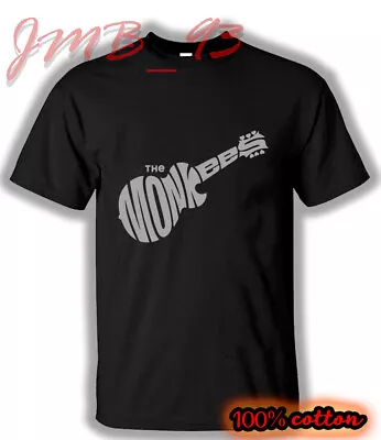 Unisex Tshirt Monkees Guitar Logo Tshirt Heavy Cotton Color Black • $22.97