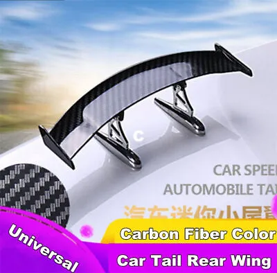 Universal Car Tail Rear Wing Carbon Fiber Styling Decoration Cheap Spoiler Mini • $11.74
