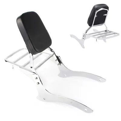 Backrest Sissy Bar Luggage Rack Fit For Yamaha V-Star XVS 1100 Classic 2001-2011 • $93